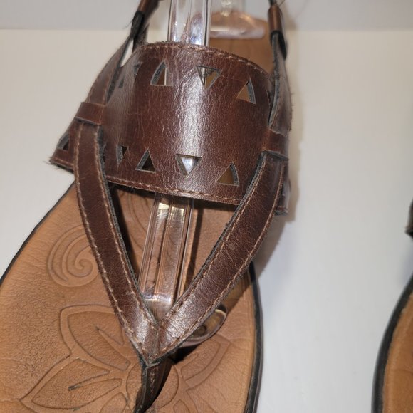 BOC Born Concepts Womens Brown Leather Thong Slingback Strap Sandals Size 9 - Picture 2 of 6